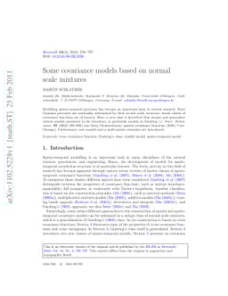 Some covariance models based on normal scale mixtures