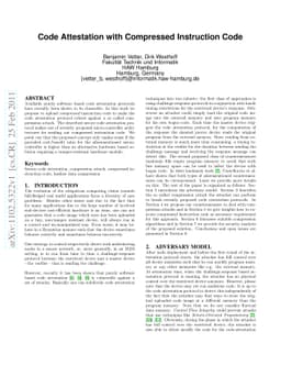 Code Attestation with Compressed Instruction Code
