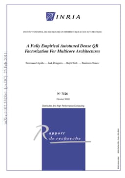 Fully Empirical Autotuned QR Factorization For Multicore Architectures