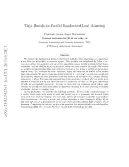 Tight Bounds for Parallel Randomized Load Balancing