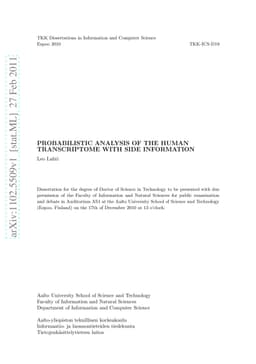 Probabilistic analysis of the human transcriptome with side information