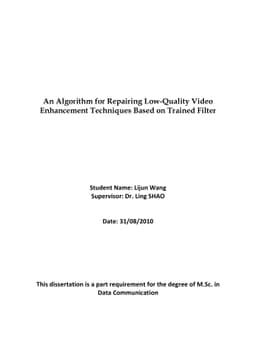 An Algorithm for Repairing Low-Quality Video Enhancement Techniques
  Based on Trained Filter