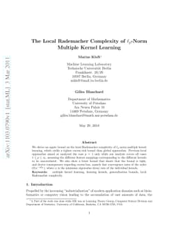 The Local Rademacher Complexity of Lp-Norm Multiple Kernel Learning