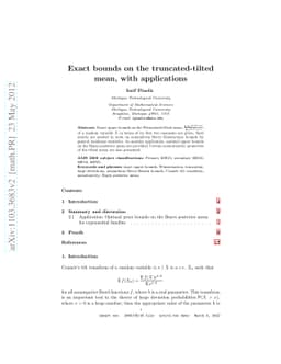 Exact bounds on the truncated-tilted mean, with applications