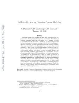 Additive Kernels for Gaussian Process Modeling