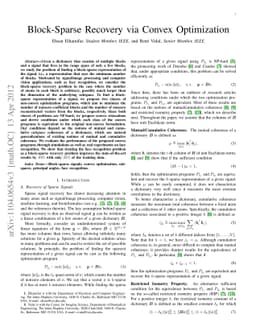 Block-Sparse Recovery via Convex Optimization