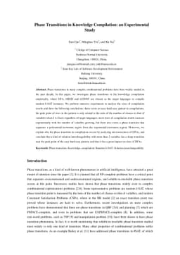 Phase Transitions in Knowledge Compilation: an Experimental Study