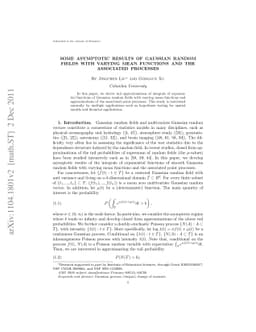 Some Asymptotic Results of Gaussian Random Fields with Varying Mean
  Functions and the Associated Processes