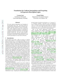 Foundations for Uniform Interpolation and Forgetting in Expressive
  Description Logics