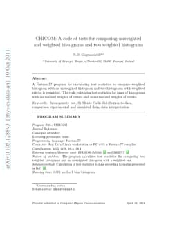 CHICOM: A code of tests for comparing unweighted and weighted histograms
  and two weighted histograms