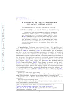 A note on the de la Garza phenomenon for locally optimal designs