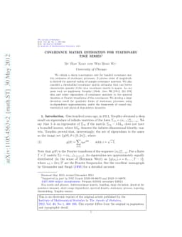 Covariance matrix estimation for stationary time series