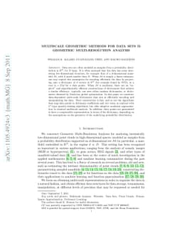 Multiscale Geometric Methods for Data Sets II: Geometric
  Multi-Resolution Analysis
