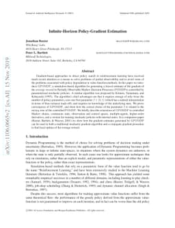 Infinite-Horizon Policy-Gradient Estimation
