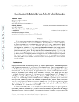 Experiments with Infinite-Horizon, Policy-Gradient Estimation