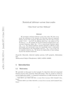Statistical inference across time scales