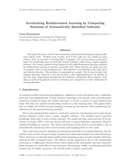 Accelerating Reinforcement Learning by Composing Solutions of
  Automatically Identified Subtasks