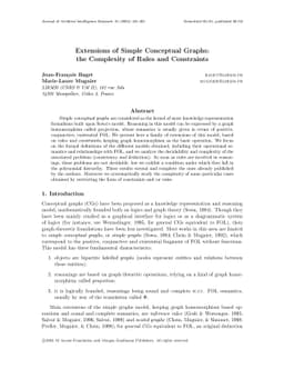 Extensions of Simple Conceptual Graphs: the Complexity of Rules and
  Constraints