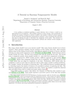 A Tutorial on Bayesian Nonparametric Models