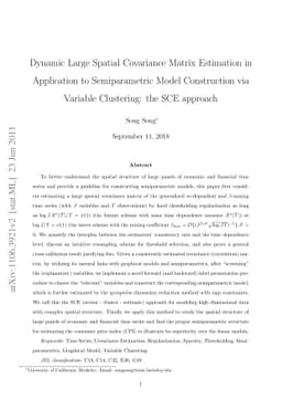 Dynamic Large Spatial Covariance Matrix Estimation in Application to
  Semiparametric Model Construction via Variable Clustering: the SCE approach