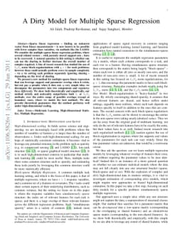 A Dirty Model for Multiple Sparse Regression