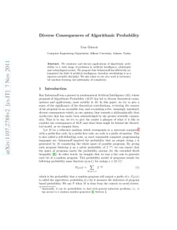 Diverse Consequences of Algorithmic Probability