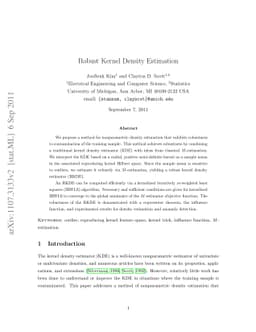 Robust Kernel Density Estimation