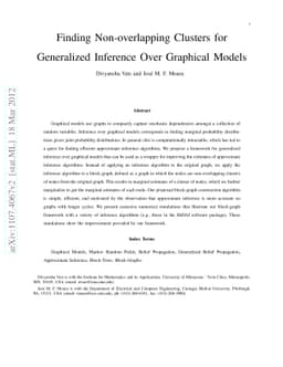 Finding Non-overlapping Clusters for Generalized Inference Over
  Graphical Models
