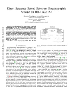 Direct Sequence Spread Spectrum Steganographic Scheme for IEEE 802.15.4