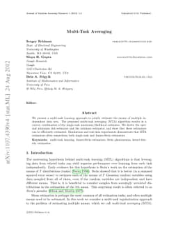 Multi-Task Averaging
