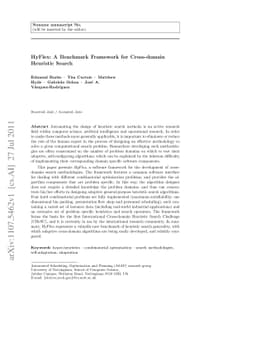 HyFlex: A Benchmark Framework for Cross-domain Heuristic Search