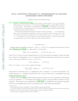 Local asymptotic normality in δ-neighborhoods of standard
  generalized Pareto processes