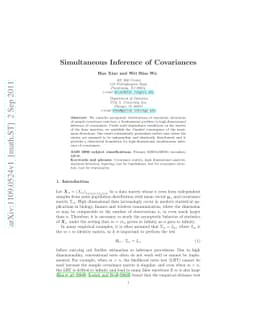 Simultaneous Inference of Covariances