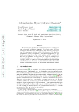 Solving Limited Memory Influence Diagrams