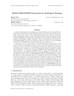 Hybrid BDI-POMDP Framework for Multiagent Teaming