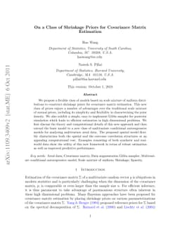 On a Class of Shrinkage Priors for Covariance Matrix Estimation