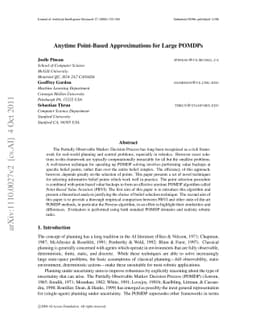 Anytime Point-Based Approximations for Large POMDPs