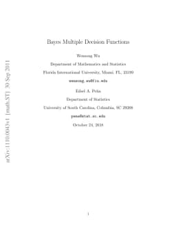 Bayes Multiple Decision Functions