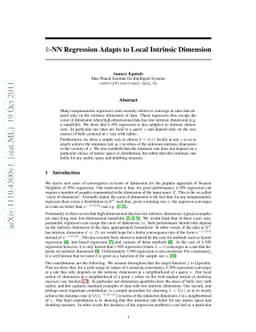 k-NN Regression Adapts to Local Intrinsic Dimension