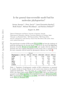 Is the general time-reversible model bad for molecular phylogenetics?