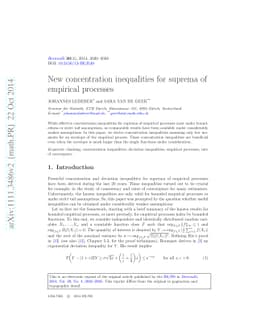 New concentration inequalities for suprema of empirical processes