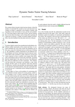 Dynamic Tardos Traitor Tracing Schemes