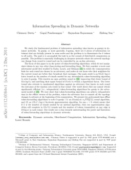Information Spreading in Dynamic Networks