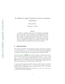 An efficiency upper bound for inverse covariance estimation