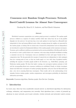 Consensus over Random Graph Processes: Network Borel-Cantelli Lemmas for
  Almost Sure Convergence
