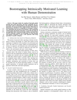 Bootstrapping Intrinsically Motivated Learning with Human Demonstrations