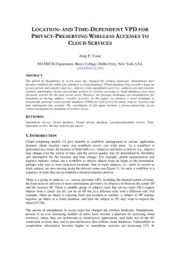 Location- and Time-Dependent VPD for Privacy-Preserving Wireless
  Accesses to Cloud Services