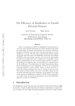 The Efficiency of MapReduce in Parallel External Memory