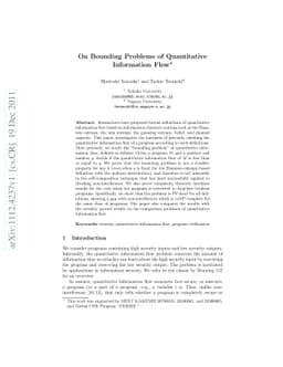 On Bounding Problems of Quantitative Information Flow