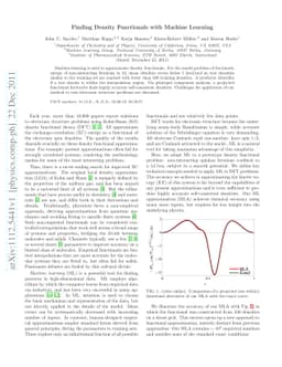 Finding Density Functionals with Machine Learning